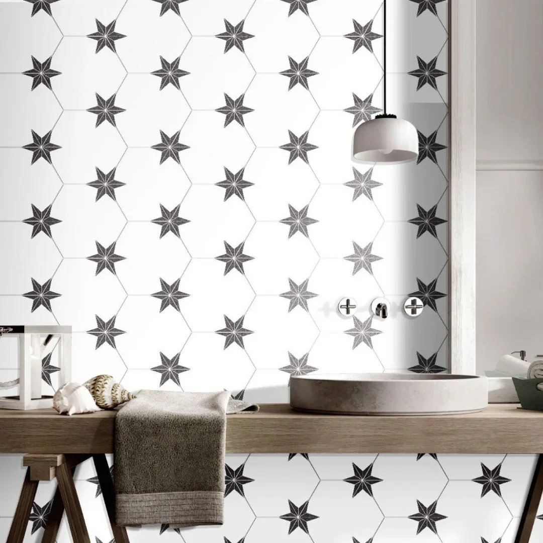 Hex Stella Nero 22x25