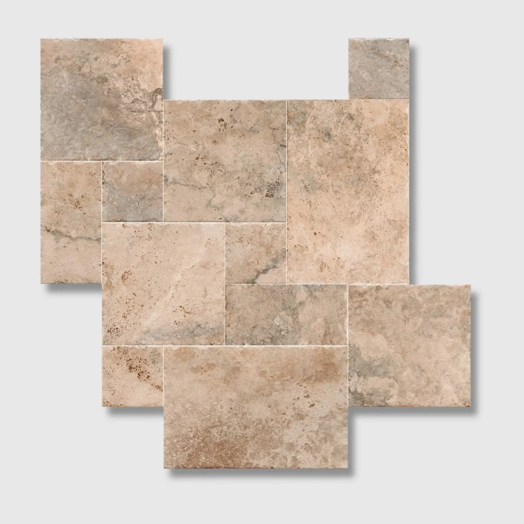 Cross Cut Beige 4 size mix 0.87SQM