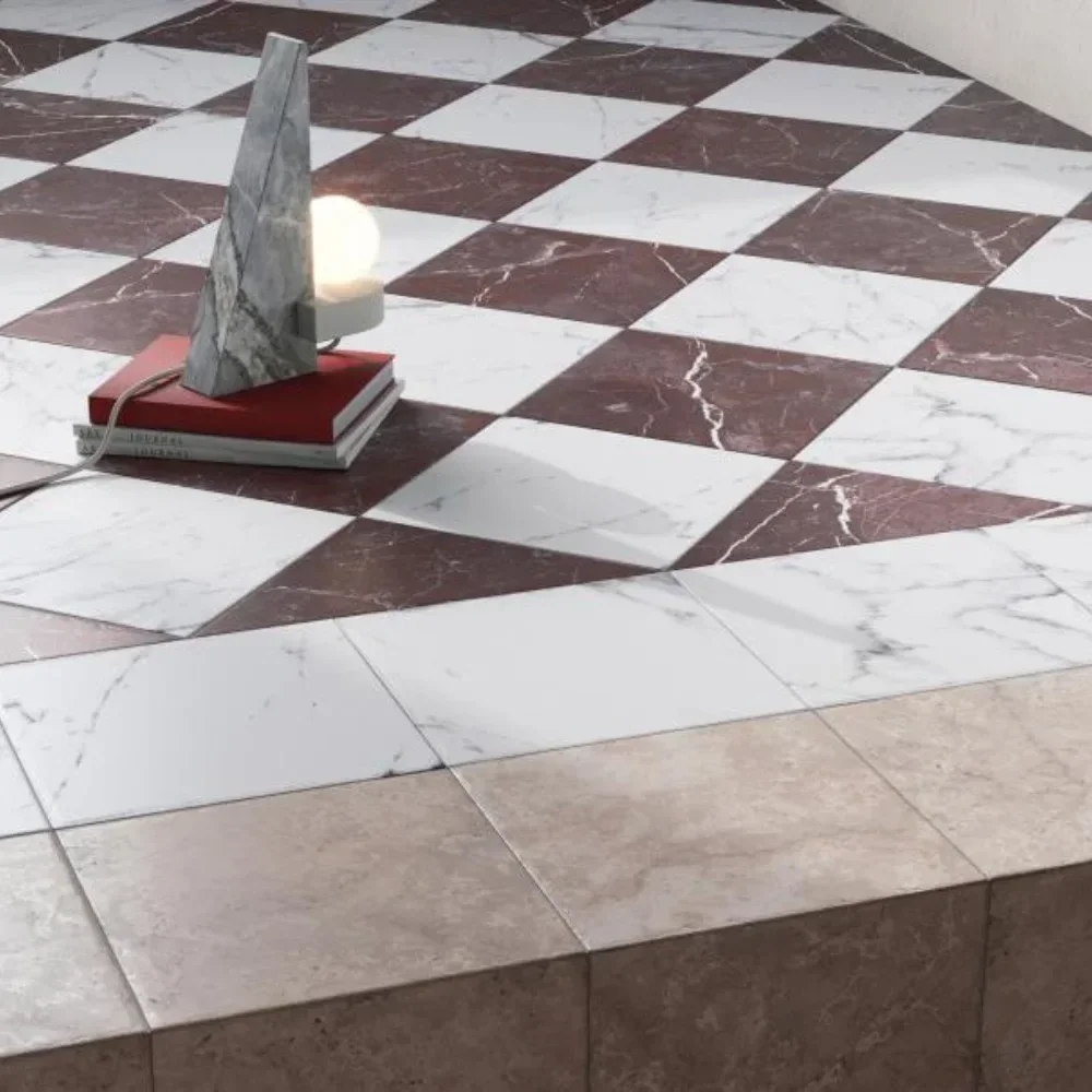 Damasco Marble Rosso Cardinale 25x25