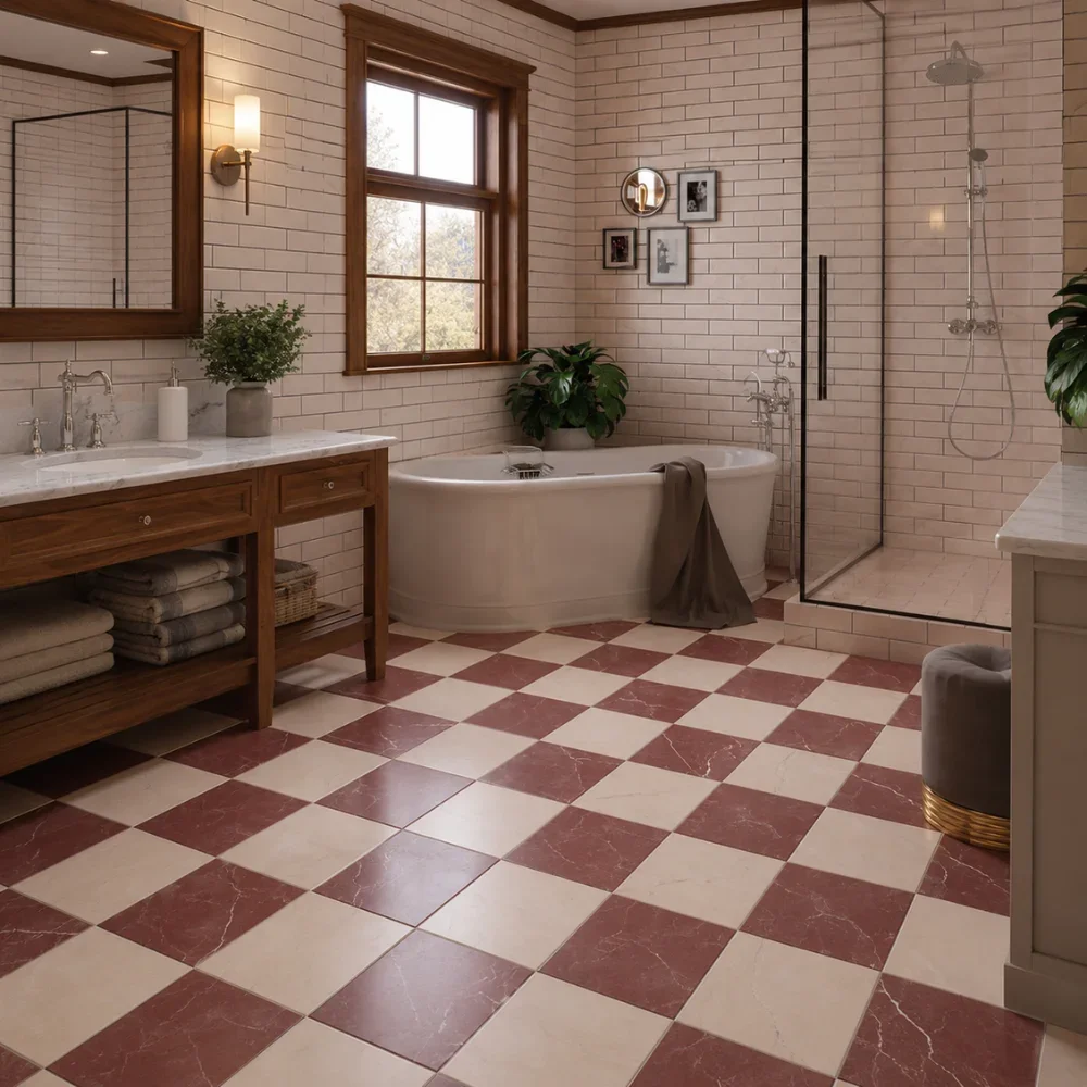 Damasco Marble Rosso Cardinale 25x25